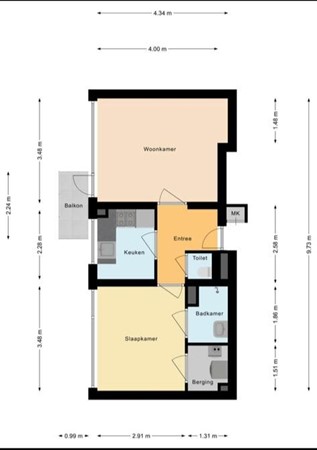 Floorplan - Adenauerlaan, 3527 RC Utrecht