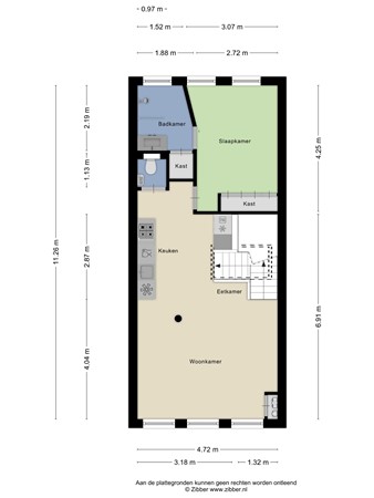 Floorplan - Gerard Douplein 90-4, 1073 XG Amsterdam