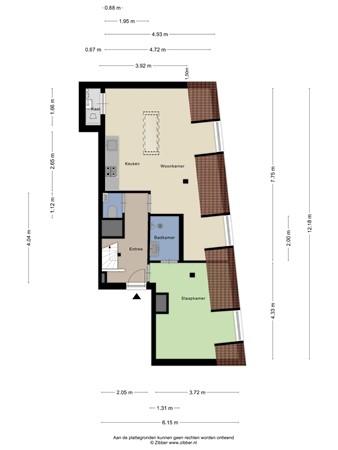Floorplan - Rapenburgerstraat 73E2, 1011 VK Amsterdam