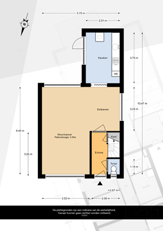 Floorplan - De Ruyterstraat 43, 2676 VZ Maasdijk