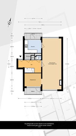 Floorplan - Frans Halslaan 31A, 3141 XE Maassluis