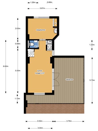 Floorplan - Stadionweg, 1076 NZ Amsterdam