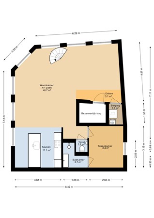 Slaghekstraat 60C03, 3074 LN Rotterdam - Eerste verdieping - 2D (1).jpg