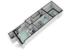 3D Plattegrond souterrain - alternatief