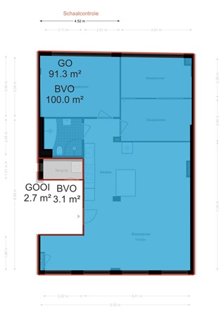 Korte Leidsedwarsstraat 187-3, 1017 RB Amsterdam - Korte Leidsedwarsstraat 187-3 - Amsterdam - NEN plattegrond.jpg