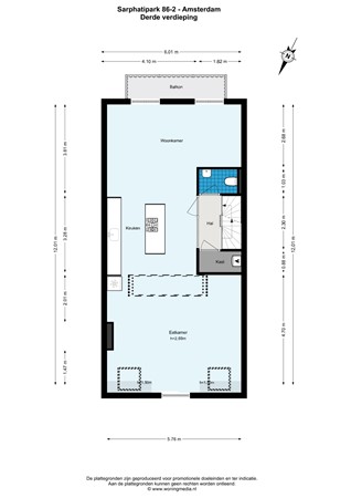 Sarphatipark 86-2, 1073 EB Amsterdam - 