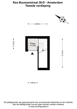 Kea Boumanstraat 38D, 1095 MA Amsterdam - Kea Boumanstraat 38-D - Amsterdam - 2e_verdieping - 2D.jpg
