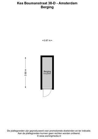 Kea Boumanstraat 38D, 1095 MA Amsterdam - Kea Boumanstraat 38-D - Amsterdam - Berging - 2D.jpg