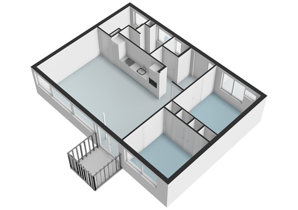 Van Lennepweg 327, 2041 LM Zandvoort - Van Lennepweg 327 - Zandvoort - Appartement - 3D  _1.jpg