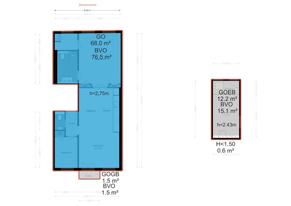 Ruyschstraat 50-2, 1091 CD Amsterdam - Ruyschstraat 50-2 - Amsterdam - NEN plattegrond - 2D.jpg