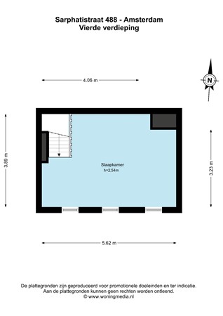 Sarphatistraat 488, 1018 GW Amsterdam - Sarphatistraat 488 - Amsterdam - 4e_verdieping - 2D.jpg