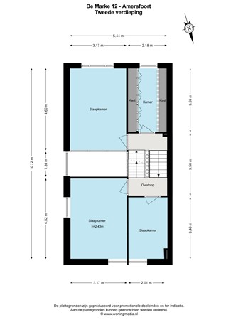De Marke 12, 3823 GP Amersfoort - De Marke 12 - Amersfoort - 2e_verdieping - 2D.jpg
