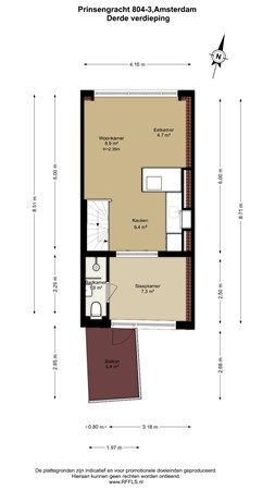 Prinsengracht 804-3, 1017 LH Amsterdam - 