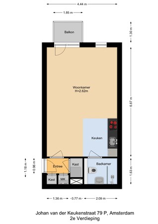 Joris Ivensplein 79P, 1087 BC Amsterdam - 2e Verdieping - 2D.jpg