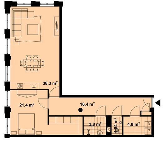 Gedempte Gracht 44A3, 1506 CH Zaandam - 1 etage 44A 3.jpg