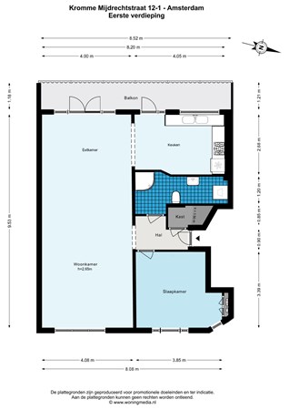 Kromme Mijdrechtstraat 12-1, 1079 KV Amsterdam - Kromme Mijdrechtstraat 12-1 - Amsterdam - Eerste verdieping - 2D.jpg