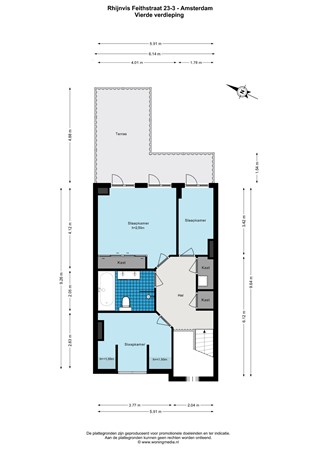 Rhijnvis Feithstraat 23-3, 1054 TV Amsterdam - Rhijnvis Feithstraat 23-3 - Amsterdam - Vierde verdieping - 2D.jpg