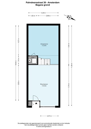 Palmdwarsstraat 38, 1015 HV Amsterdam - Palmdwarsstraat 38 - Amsterdam - Begane grond - 2D.jpg