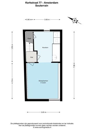 Kerkstraat 77, 1017 GC Amsterdam - Kerkstraat 77 - Amsterdam - Souterrain - 2D.jpg