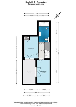 Singel 99B, 1012 VG Amsterdam - Singel 99-B - Amsterdam - Benedenverdieping - 2D.jpg