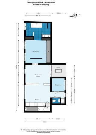 Quellijnstraat 80A, 1072 XW Amsterdam - Quellijnstraat 80-A - Amsterdam - Eerste verdieping - 2D.jpg