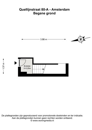 Quellijnstraat 80A, 1072 XW Amsterdam - Quellijnstraat 80-A - Amsterdam - Begane grond - 2D.jpg