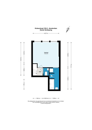 Kinkerstraat 102-2, 1053 EC Amsterdam - Kinkerstraat 102-2 - Amsterdam - Derde Verdieping - 2D.jpg