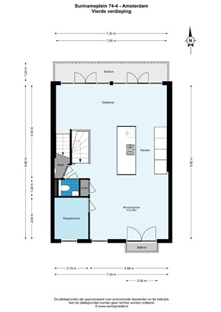 Surinameplein 74-4, 1058 GT Amsterdam - Surinameplein 74-4 - Amsterdam - Vierde verdieping - 2D.jpg