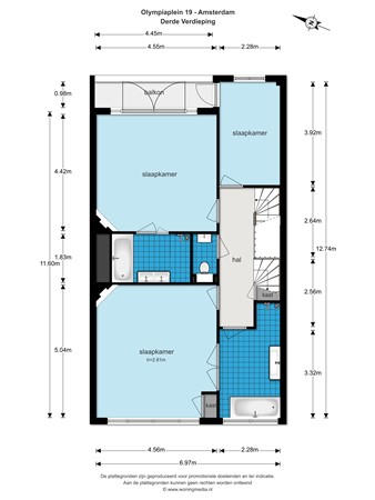 Olympiaplein 19-2, 1077 CK Amsterdam - Olympiaplein 19 boven - Derde verdieping - 2D.jpg