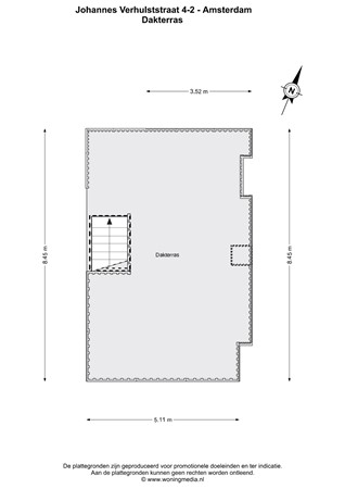 Johannes Verhulststraat 4-2, 1071 NC Amsterdam - Johannes Verhulststraat 4-2 - Amsterdam - Dakterras - 2D.jpg