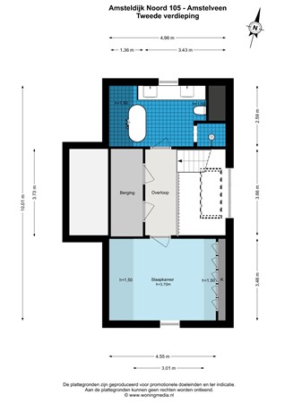 Amsteldijk Noord 105, 1183 TH Amstelveen - Amsteldijk Noord 105 - Amstelveen - 2e_verdieping - 2D.jpg