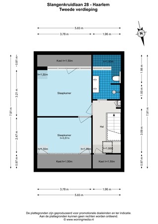 Slangenkruidlaan 28, 2015 LL Haarlem - Slangenkruidlaan 28 - Haarlem - 2e_verdieping - 2D.jpg