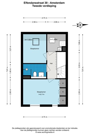 Elfendansstraat 30, 1061 BR Amsterdam - Elfendansstraat 30 - Amsterdam - 2e_verdieping - 2D.jpg