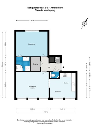 Schippersstraat 6B, 1011 BA Amsterdam - Schippersstraat 6-B - Amsterdam - 2e_verdieping - 2D.jpg