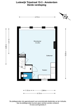 Lodewijk Tripstraat 15-3, 1052 ER Amsterdam - Lodewijk Tripstraat 15-3 - Amsterdam - 3e_verdieping - 2D.jpg