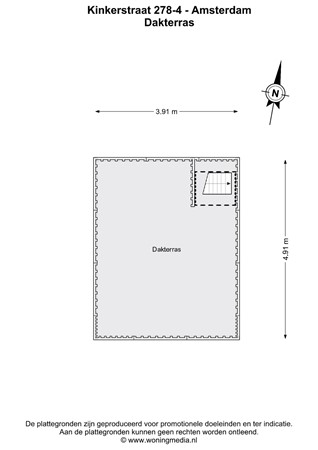 Kinkerstraat 278-4, 1053 GB Amsterdam - Kinkerstraat 278-4 - Amsterdam - Dakterras - 2D.jpg