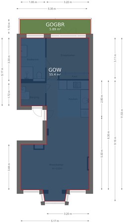 Van Woustraat 117-1, 1074 AH Amsterdam - Appartment - markings.jpg