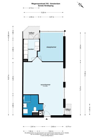 Wagenaarstraat 316, 1093 CX Amsterdam - Wagenaarstraat 316 - Amsterdam - Tweede Verdieping - 2D.jpg