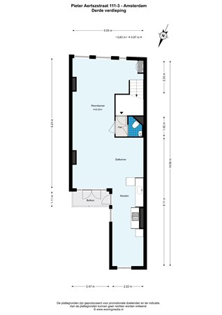 Pieter Aertszstraat 111-3, 1074 VP Amsterdam - Pieter Aertszstraat 111-3 - Amsterdam - 3e_verdieping - 2D.jpg