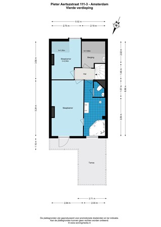 Pieter Aertszstraat 111-3, 1074 VP Amsterdam - Pieter Aertszstraat 111-3 - Amsterdam - 4e_verdieping - 2D.jpg