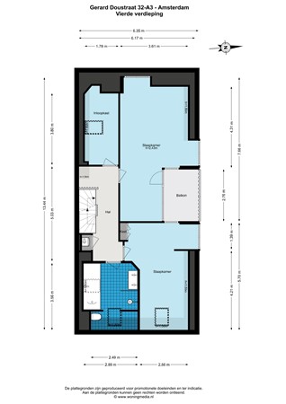 Gerard Doustraat, 1072 VS Amsterdam - Gerard Doustraat 32-A3 - Amsterdam - 4e_verdieping - 2D.jpg