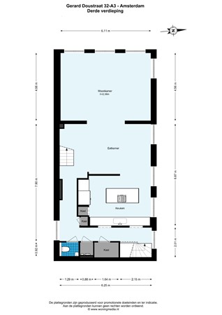 Gerard Doustraat, 1072 VS Amsterdam - Gerard Doustraat 32-A3 - Amsterdam - 3e_verdieping - 2D.jpg
