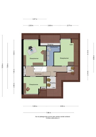 Floorplan - Kerkewijk 191, 3904 JD Veenendaal