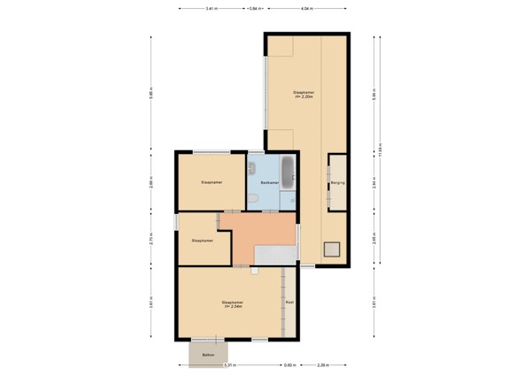 Floorplan - Anker 58, 3904 PM Veenendaal