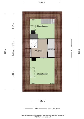 Floorplan - Willem Barentszstraat 17, 3902 DE Veenendaal