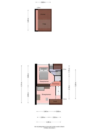 Floorplan - Dijkstraat 124, 3904 DJ Veenendaal