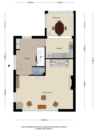 Floorplan - Nieuwe Veenendaalseweg 220A, 3911 MS Rhenen