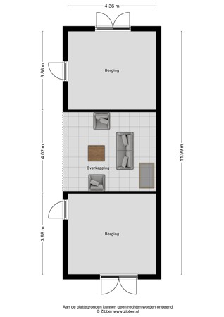 Floorplan - Kapelstraat 14A, 4021 AA Maurik