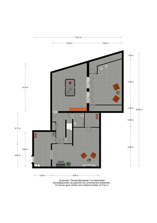 Floorplan - Thomas Morestraat 1, 3902 KB Veenendaal