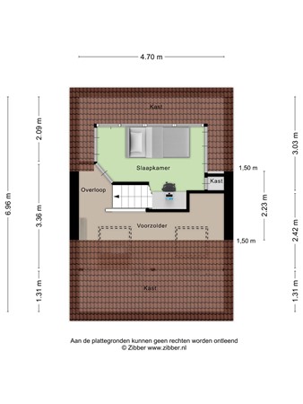 Floorplan - Dr. Slotemaker De Bruïnestraat 26, 3904 CD Veenendaal